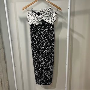 Topshop Monocrome Midi Dress